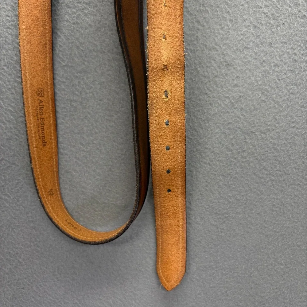 Allen Edmonds Belt Mens 42 Brown Leather Handcrafted Made in USA Heritage 19587